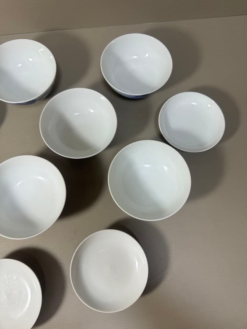 2211  有田焼 芳祥堂特製　葡萄瑠璃　蓋茶碗　5客