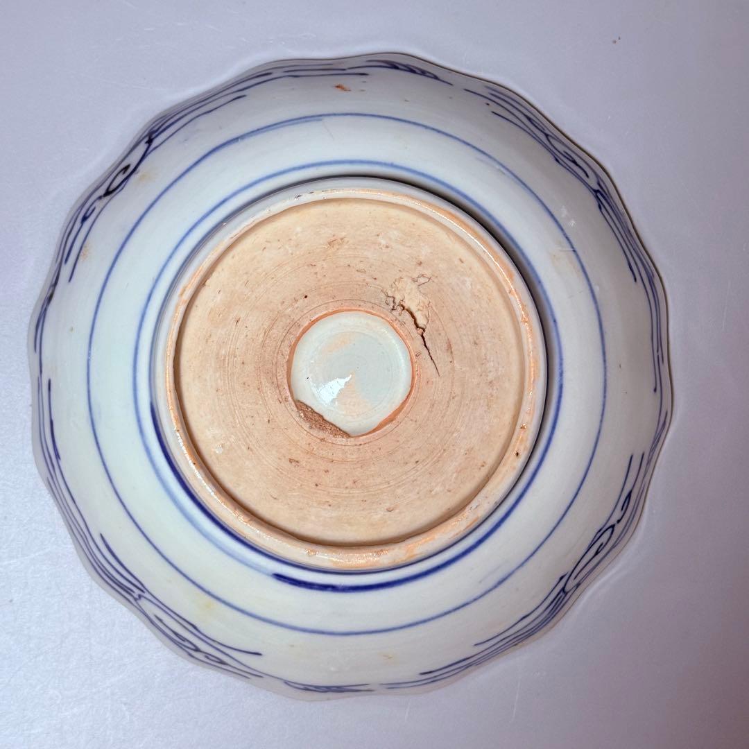 古伊万里　色絵松竹梅なます皿　五客　蛇の目高台　赤絵　緻密な絵付け　古器を楽しむ