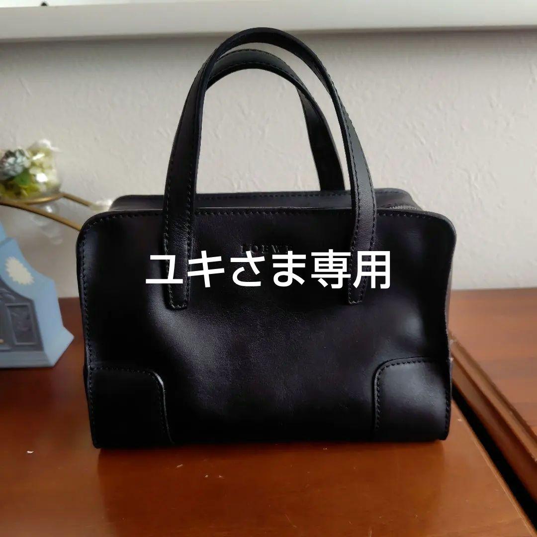 ユキさま専用 LOEWE ブラック レザーミニハンドバッグ