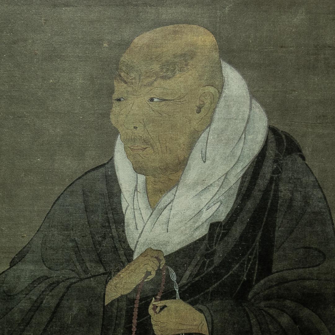 掛軸-1614　重要文化財　熊皮御影　親鸞聖人影像　印刷工芸作品　奈良国立博物館