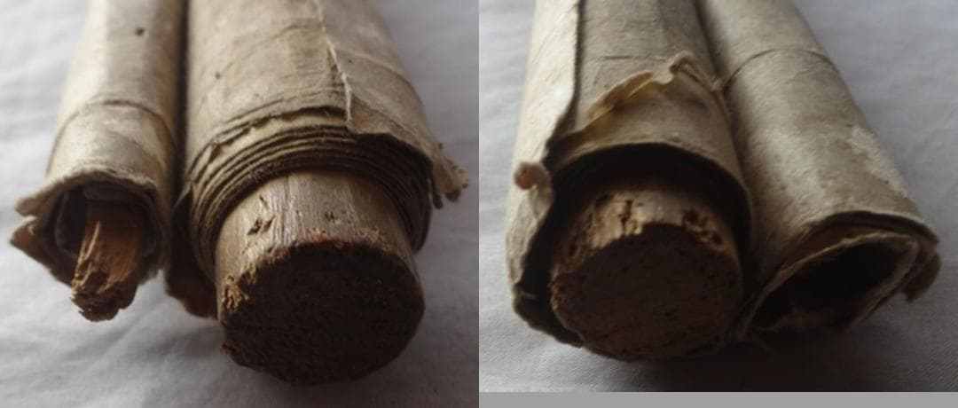 アンティーク 寺 釈尊御一代之画図 釈迦涅槃図 誕生釈迦如来立像 紙本 掛軸