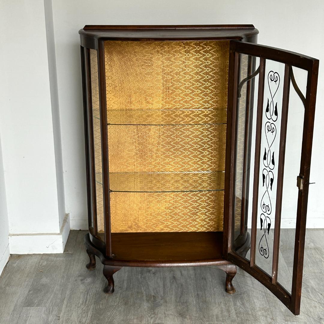 イギリス アンティーク家具 ディスプレイ キャビネット 1930年頃 772A