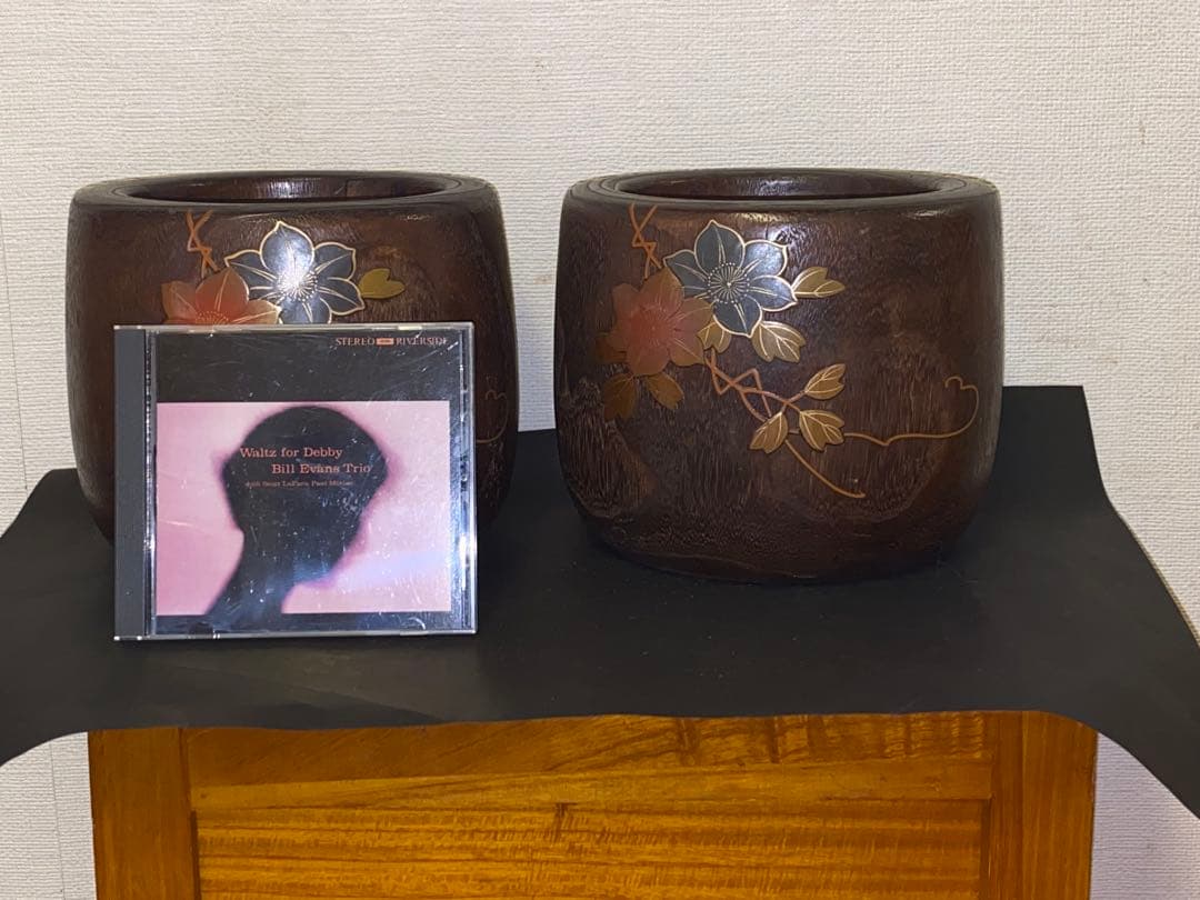 金沢桐工芸品、桐火鉢 2個セット