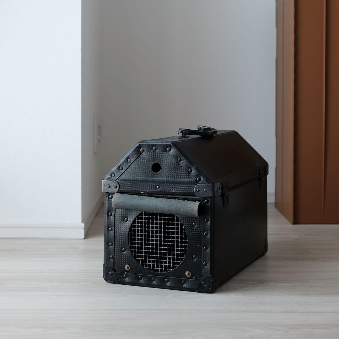 美国 1940年代 古董 宠物筐 猫犬用屋顶型 ペットキャリー ヴィンテージ