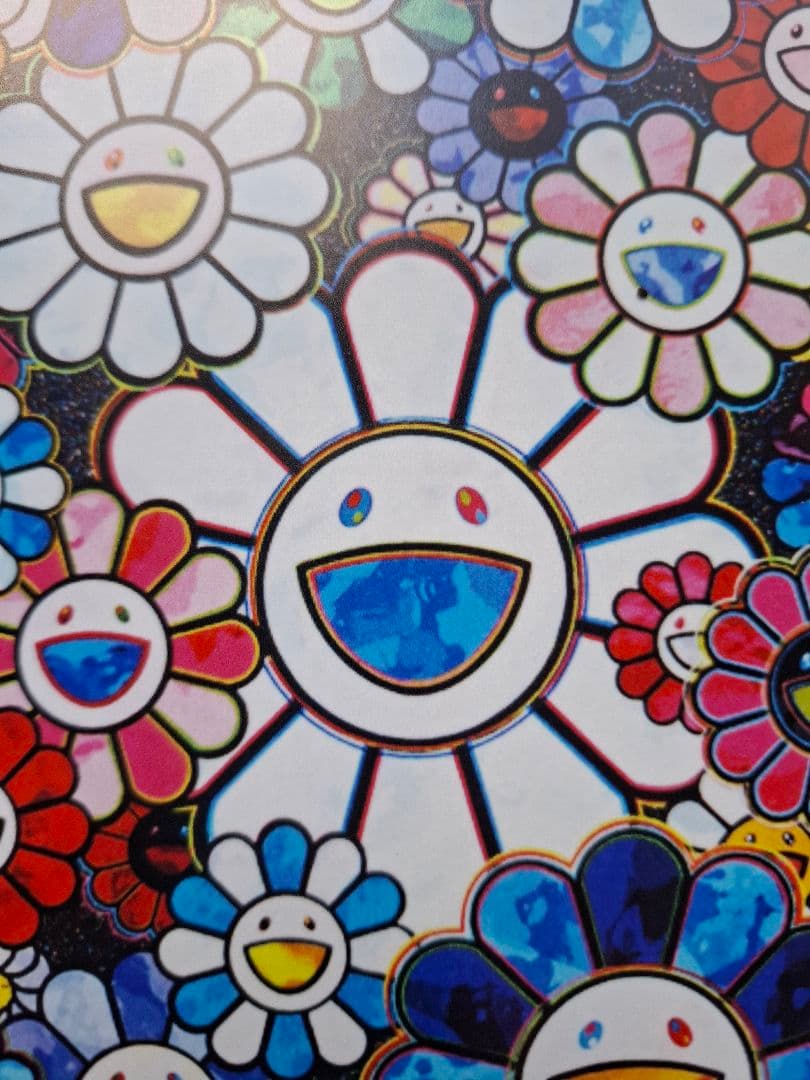 村上隆作品ポスター『未来はきっと笑顔になる！きっと！』