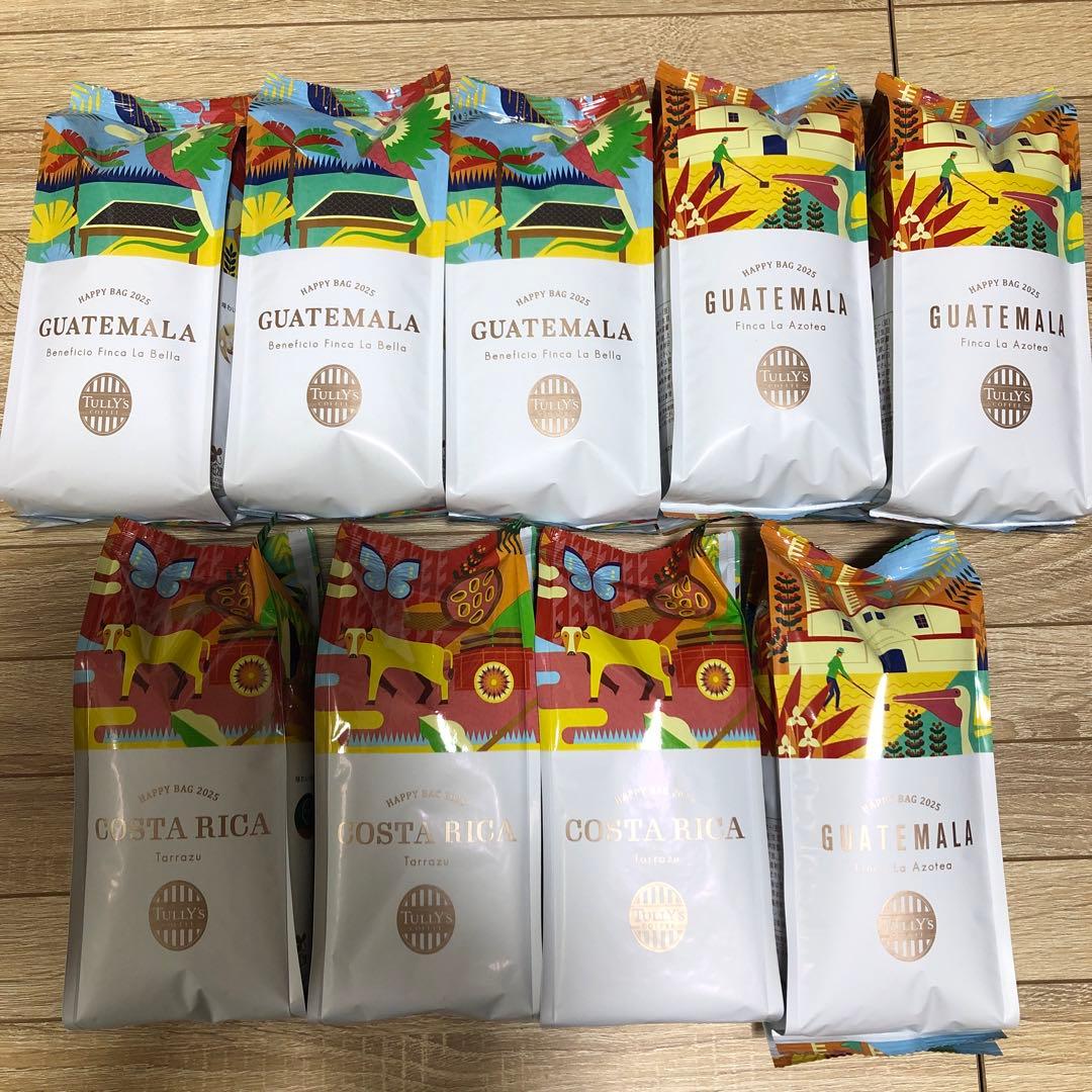 タリーズ　コーヒー豆　１４０g ×９袋　グァテマラ　コスタリカ