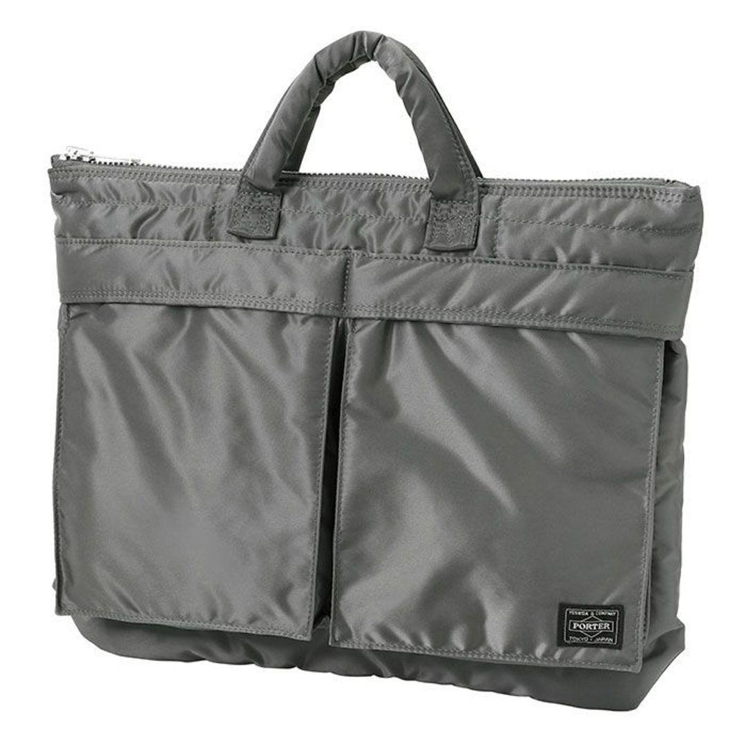 J*3様 美品【ポーター】タンカー★ブリーフケース☆シルバー グレー ナイロンバ