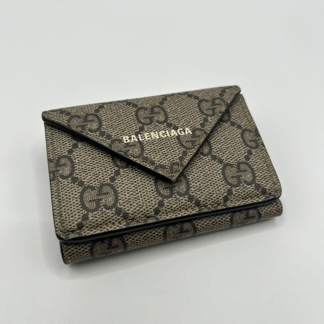 GUCCI × BALENCIAGA 三つ折り財布 GGパターン