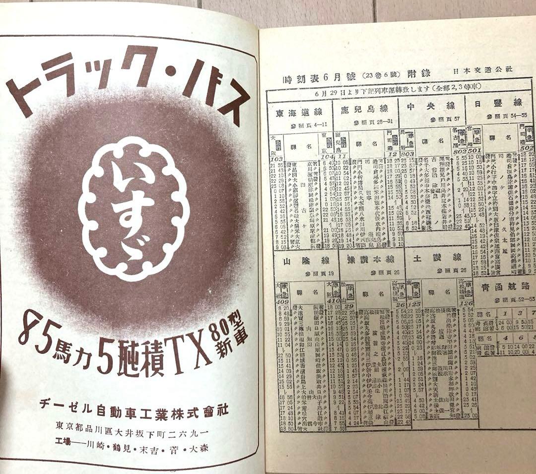 時刻表復刻版（戦後編） 日本交通公社 1977年発行　レア　希少
