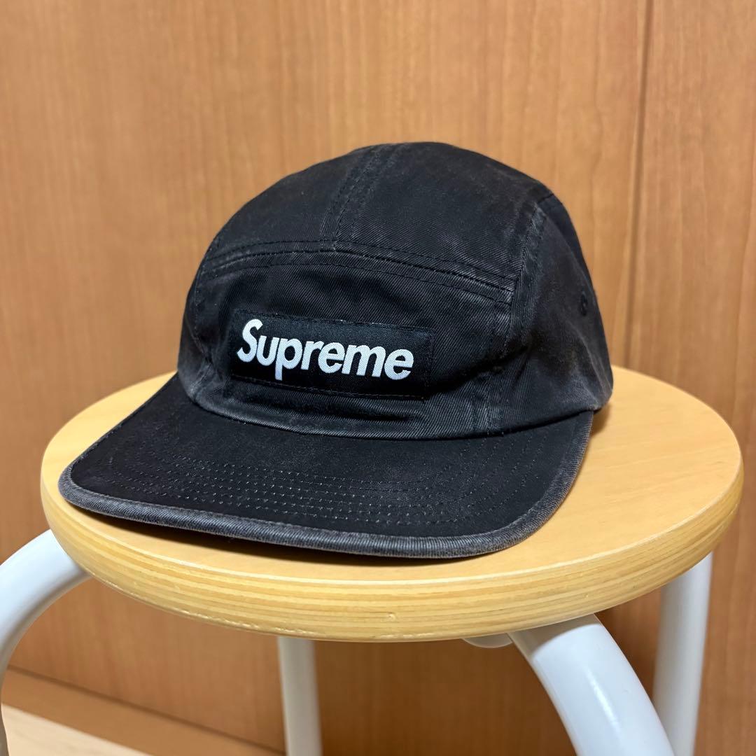 シュプリーム　チノ　キャンプキャップ　ジェットキャップ　ブラック　黒　25SS