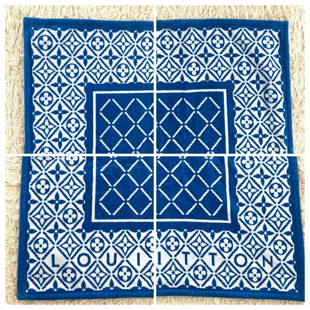 【未使用 保管品】 ルイヴィトン モノグラム フラワータイル 大判 タオル 箱付