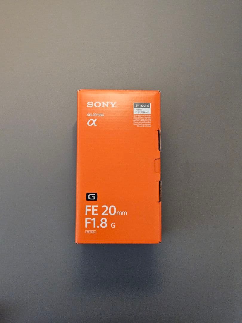 【美品】SONY FE 20mm F1.8 G レンズ