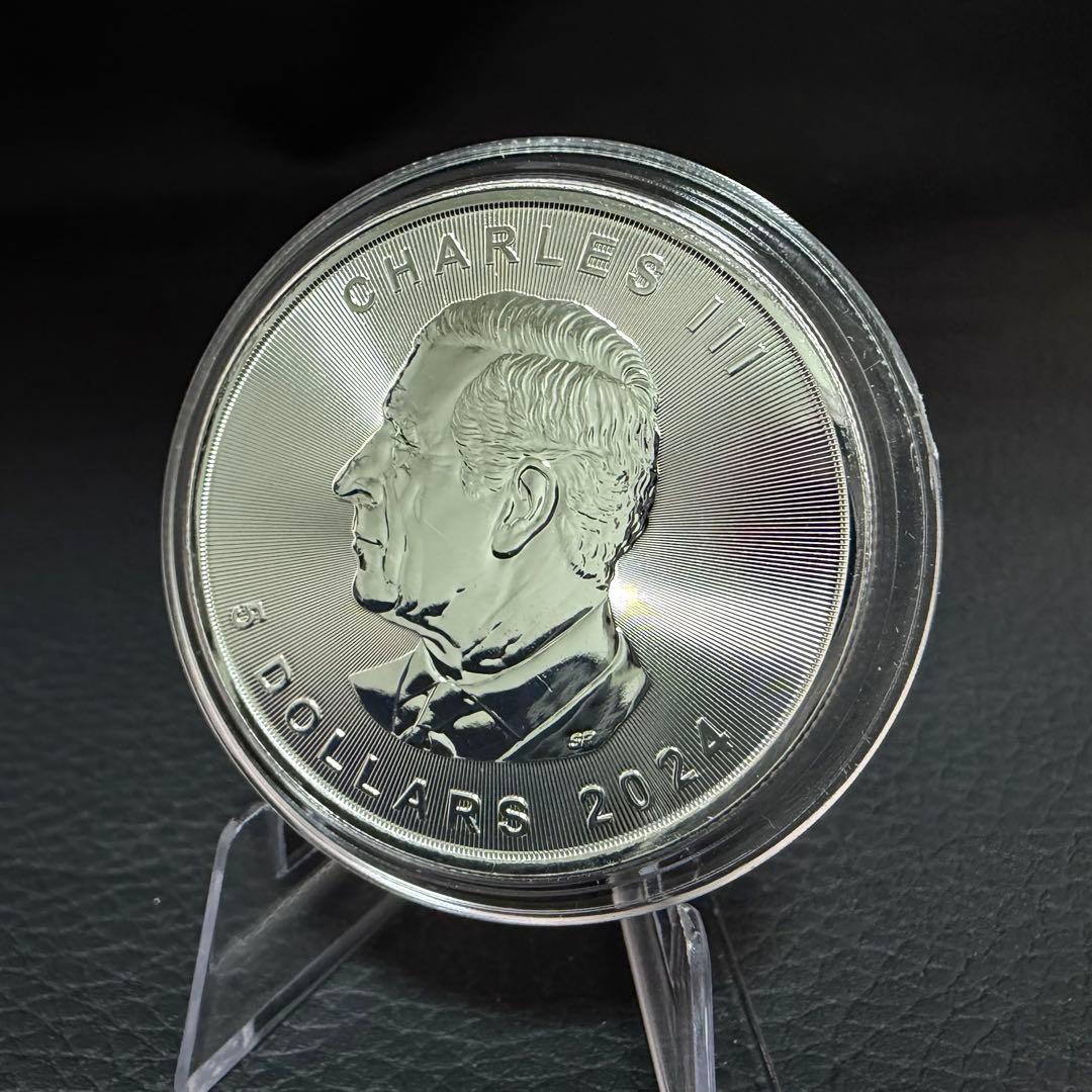 世界100枚限定！ メイプルリーフ 銀貨 カラー メキシカンスケルトン 1オンス