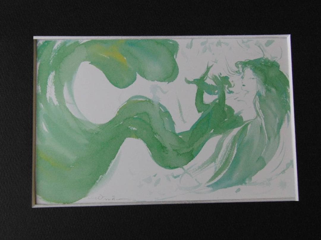 天野喜孝、希少な額装用画集より、新品額装付、状態良好