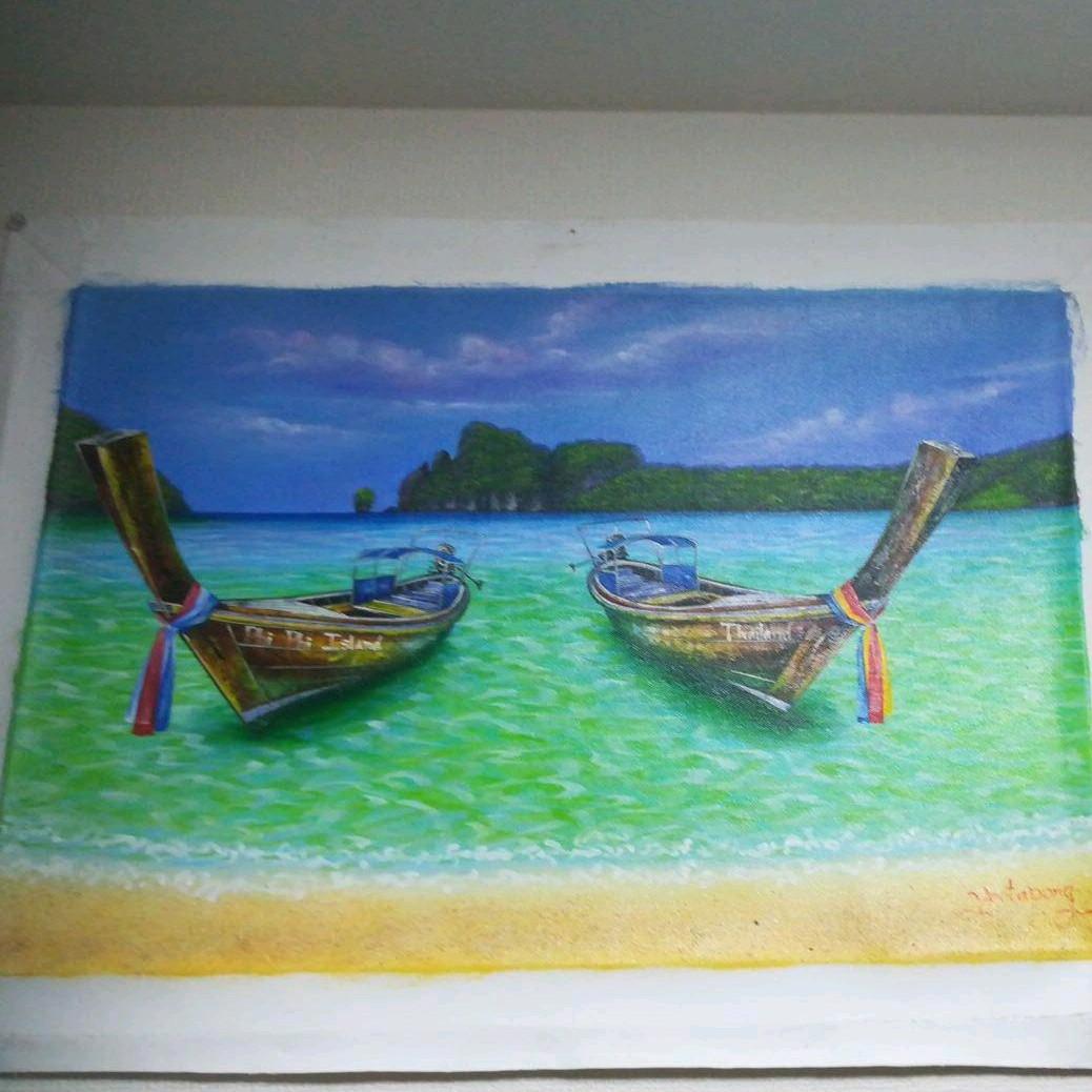 絵　プーケット　ピピ島　ケース付き