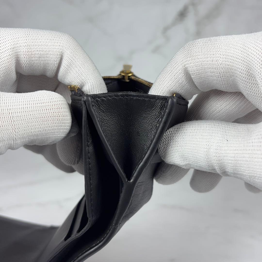 BOTTEGA VENETA 三つ折り財布 ブラック