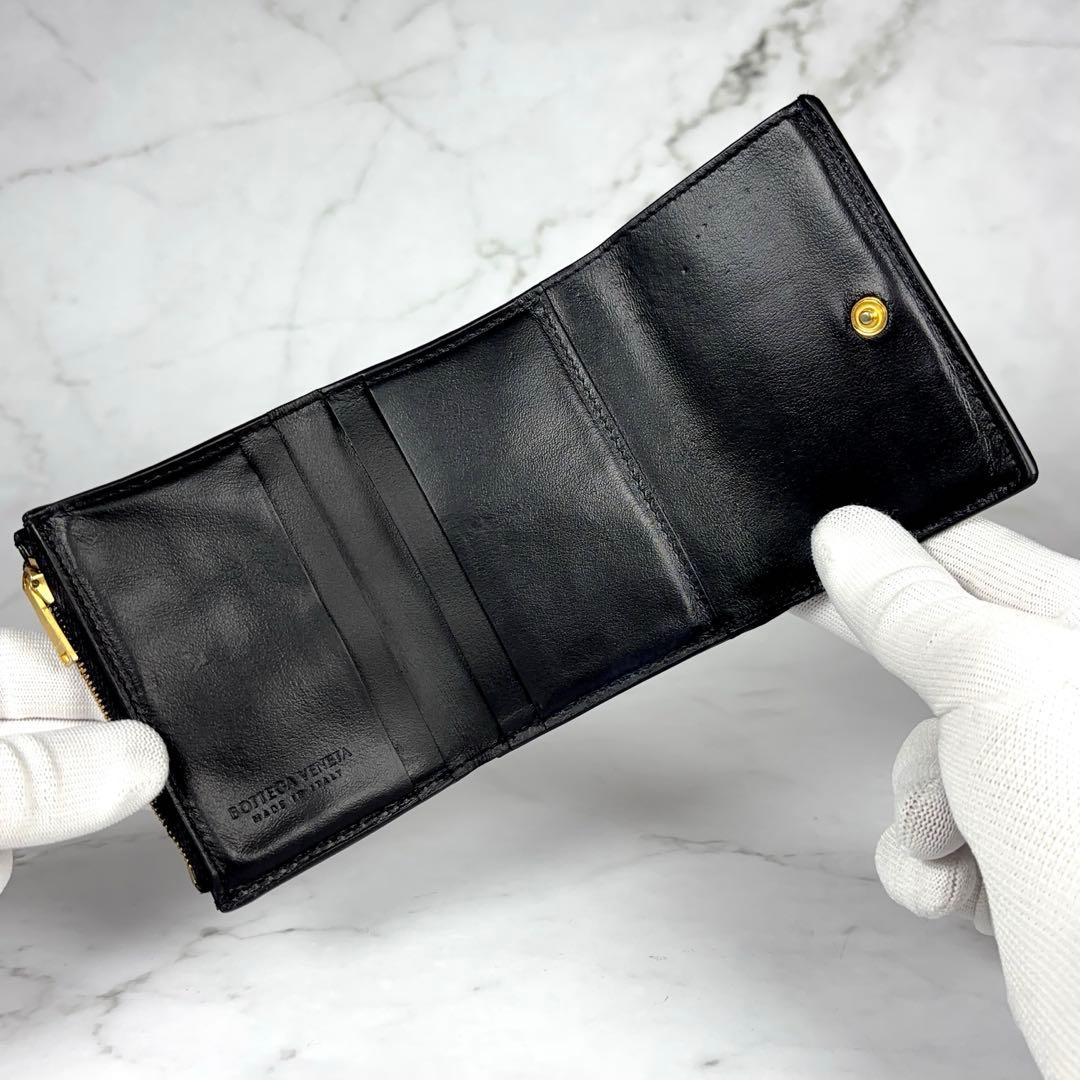 BOTTEGA VENETA 三つ折り財布 ブラック