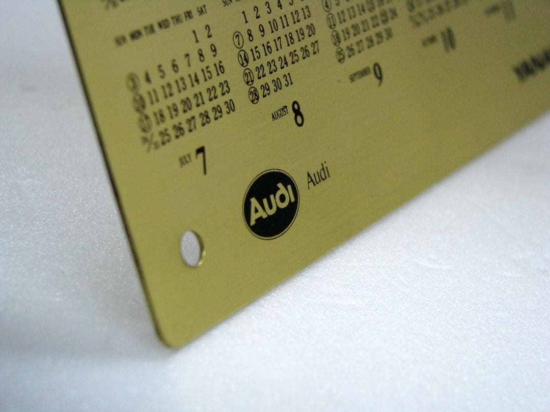 【デッドストック】吉田三郎商店真鍮YANASEアウディカレンダー1988年♪⑤