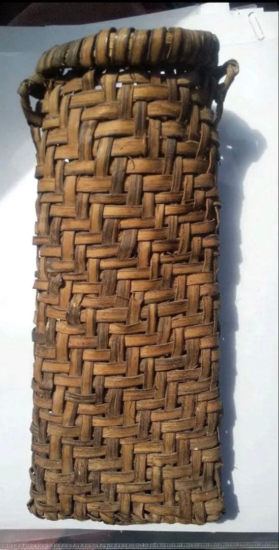 鉈籠掛花入 花器 懸花入 山葡萄 蔓 山鉈 鞘 用の美 茶道 華道 骨董 古美術