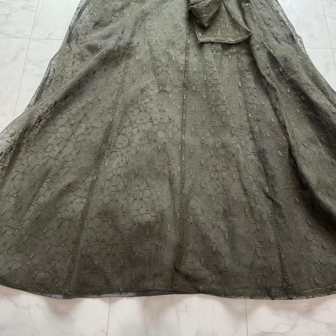 美品✨etoll エトル　カシュクールデザインフレアドレス　オケージョンドレス