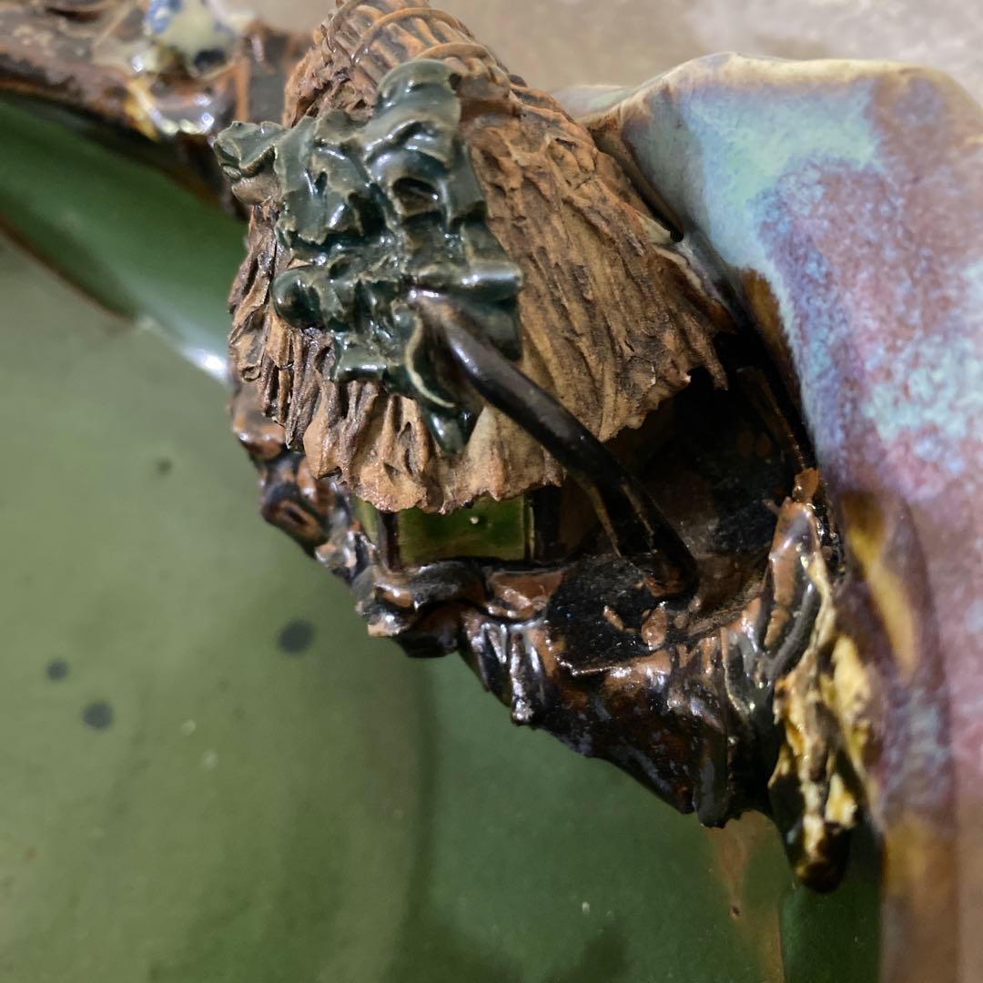 隅田焼　大鉢　石黒香ニ　井上良斎