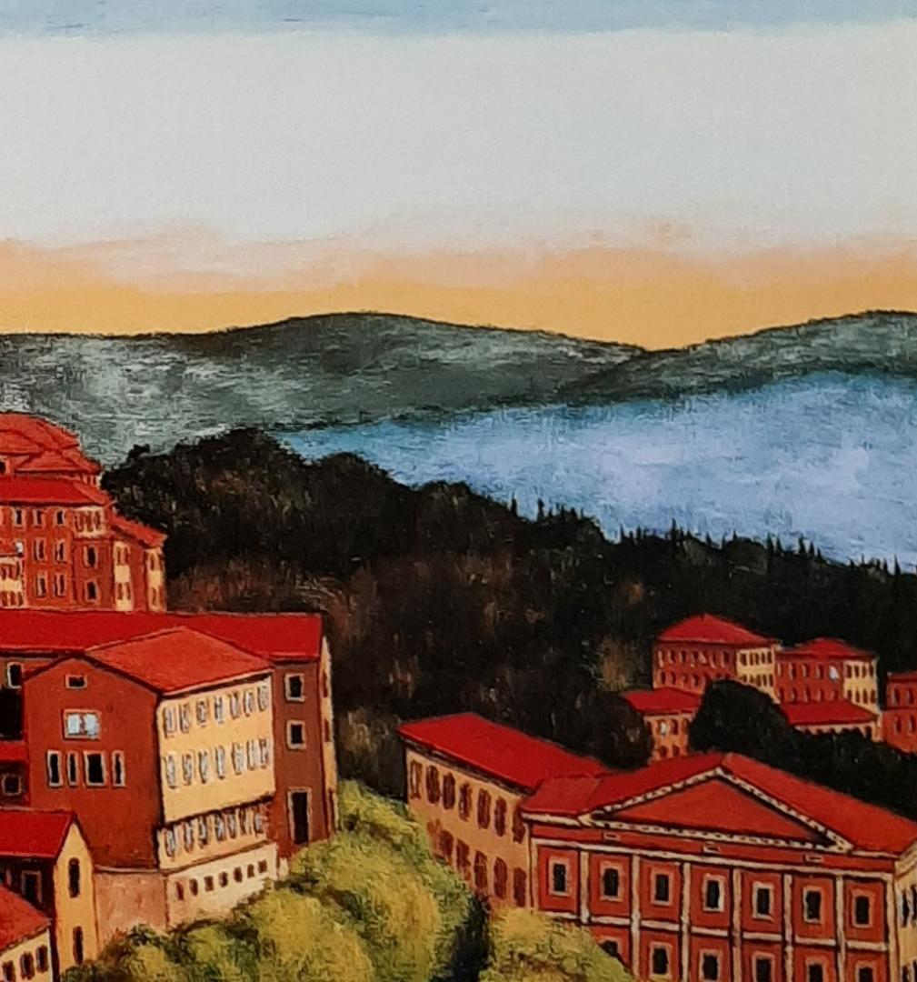 荒木淳一、「ペルージャ」、希少画集の額装画、四季、風景、人気作品