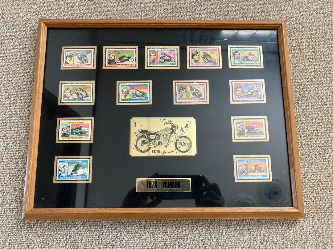 【激レア】YAMAHA XS750 ノベルティ 額入りの切手コレクション