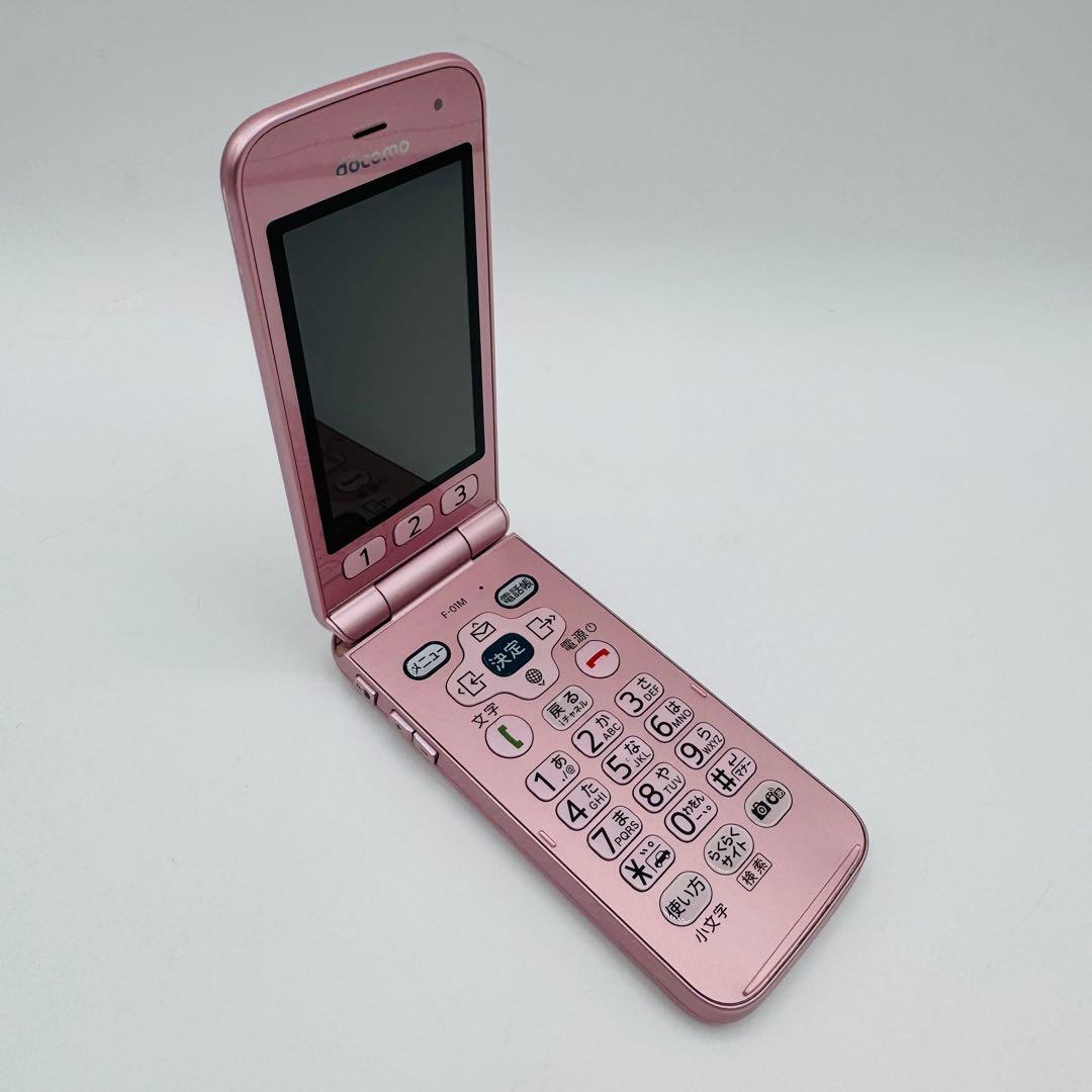 らくらくホン docomo F-01M ピンク 携帯電話本体