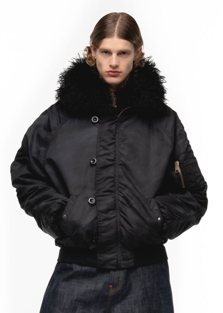 ジャケット・アウター NO/FAITH STUDIOS BOMBER JACKET BLACK