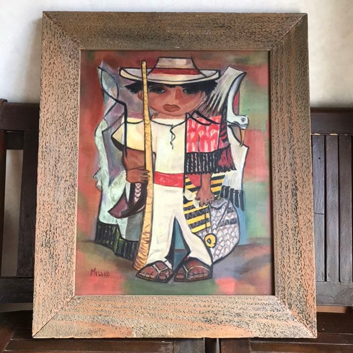 50s〜 アメリカアンティーク 絵画 USA カントリー ミッドセンチュリー