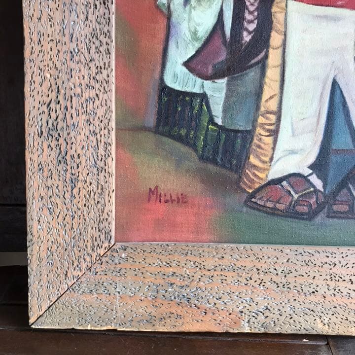 50s〜 アメリカアンティーク 絵画 USA カントリー ミッドセンチュリー