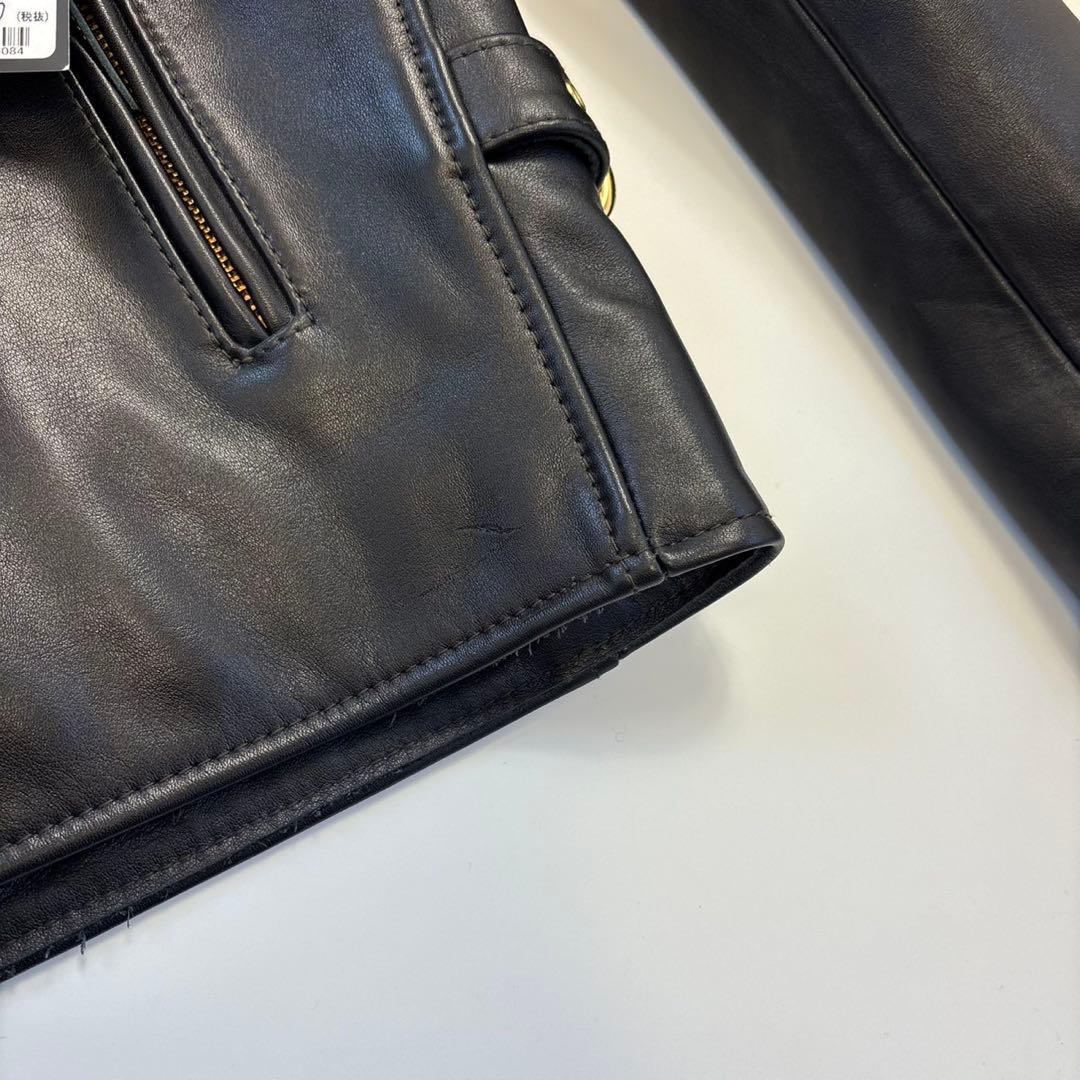 【未使用タグ付き】KADOYA カドヤ LL シングルライダース 牛革 黒