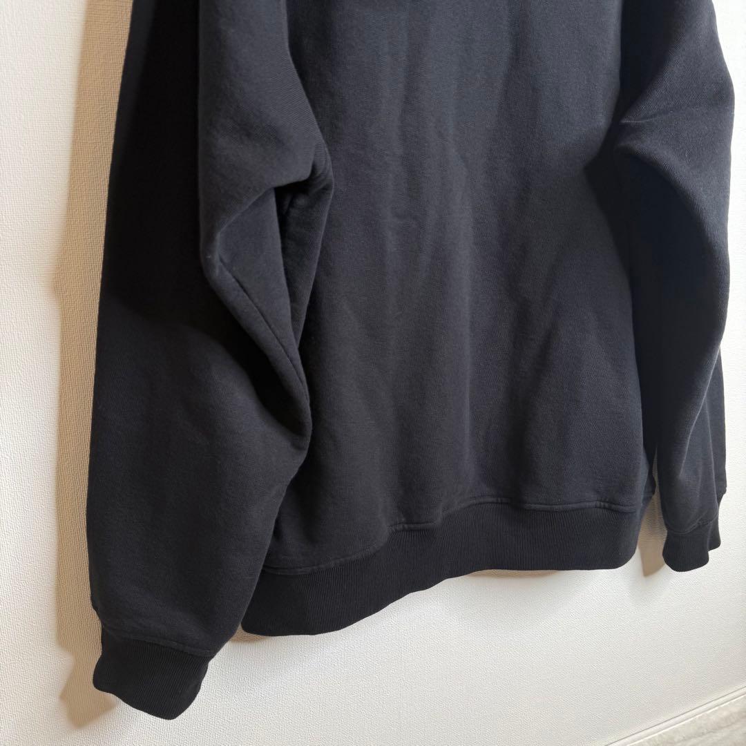 COMOLI コモリ 24aw コットン 裏毛ジップパーカー 黒 サイズ4