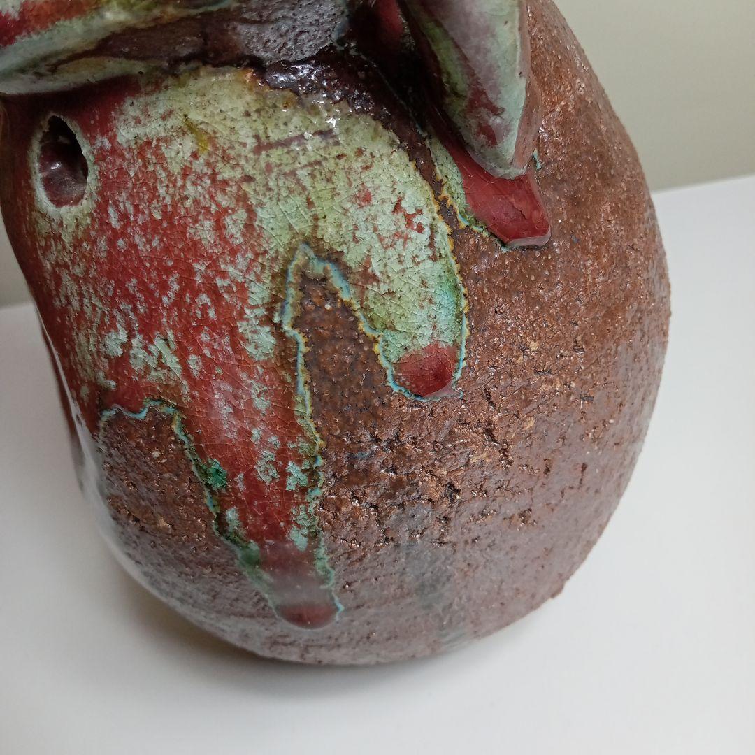 信楽焼　花瓶　D−62