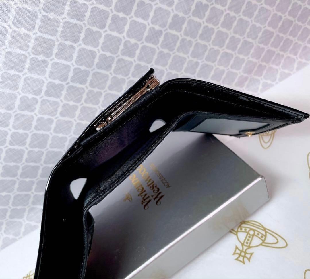 【大人気✨️ショッパー付】新品 Vivienne Westwood エナメル 黒