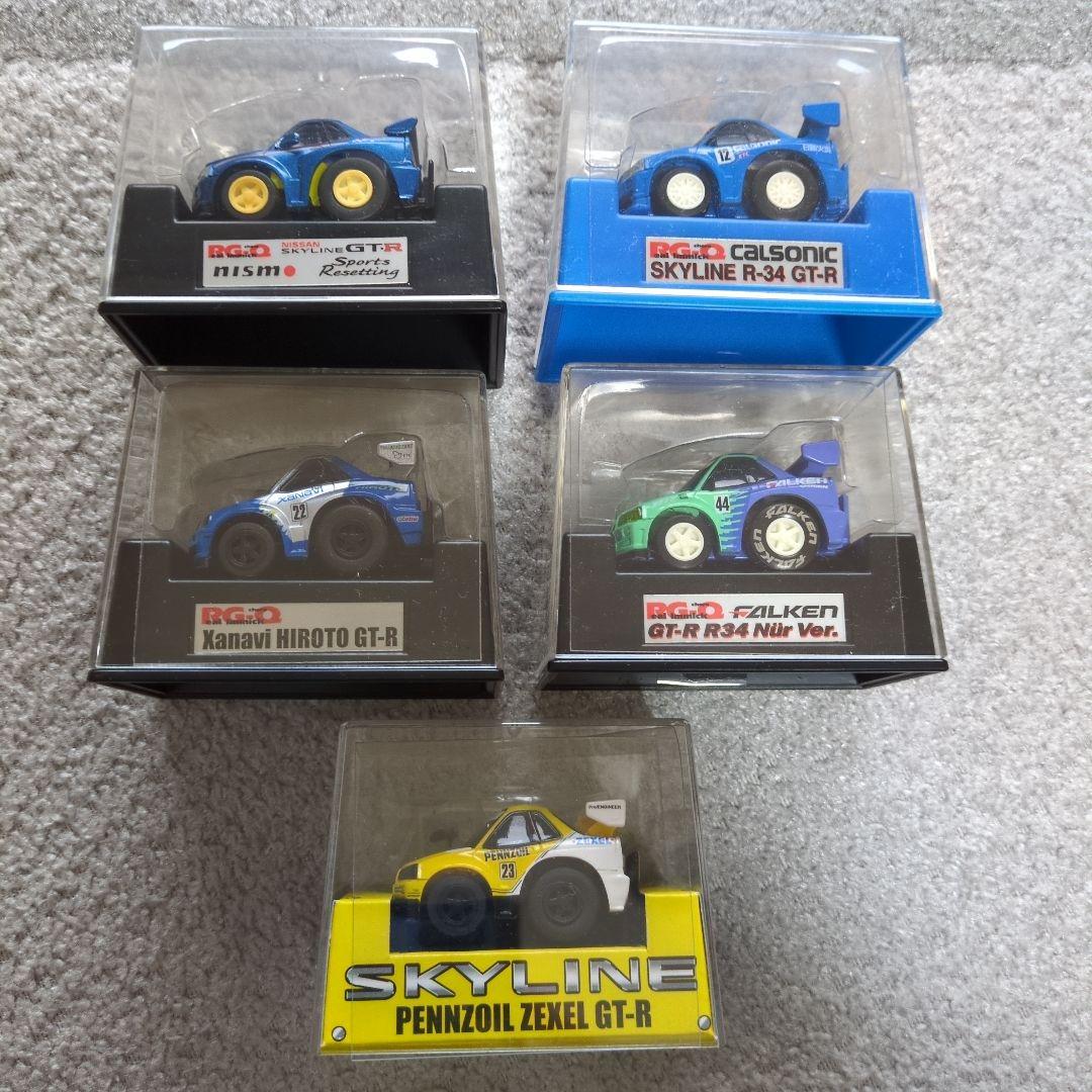 【 チョロＱ 】 スカイライン Ｒ３４ＧＴ−Ｒ５台セット 開封済