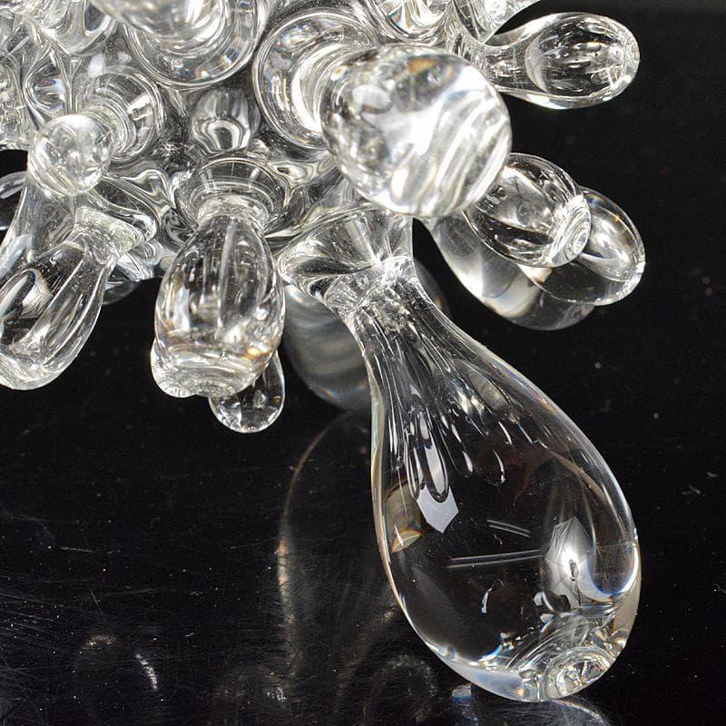 ガラス工芸　ガラス作家　間宮香織作　フラワーベース　V　R6829