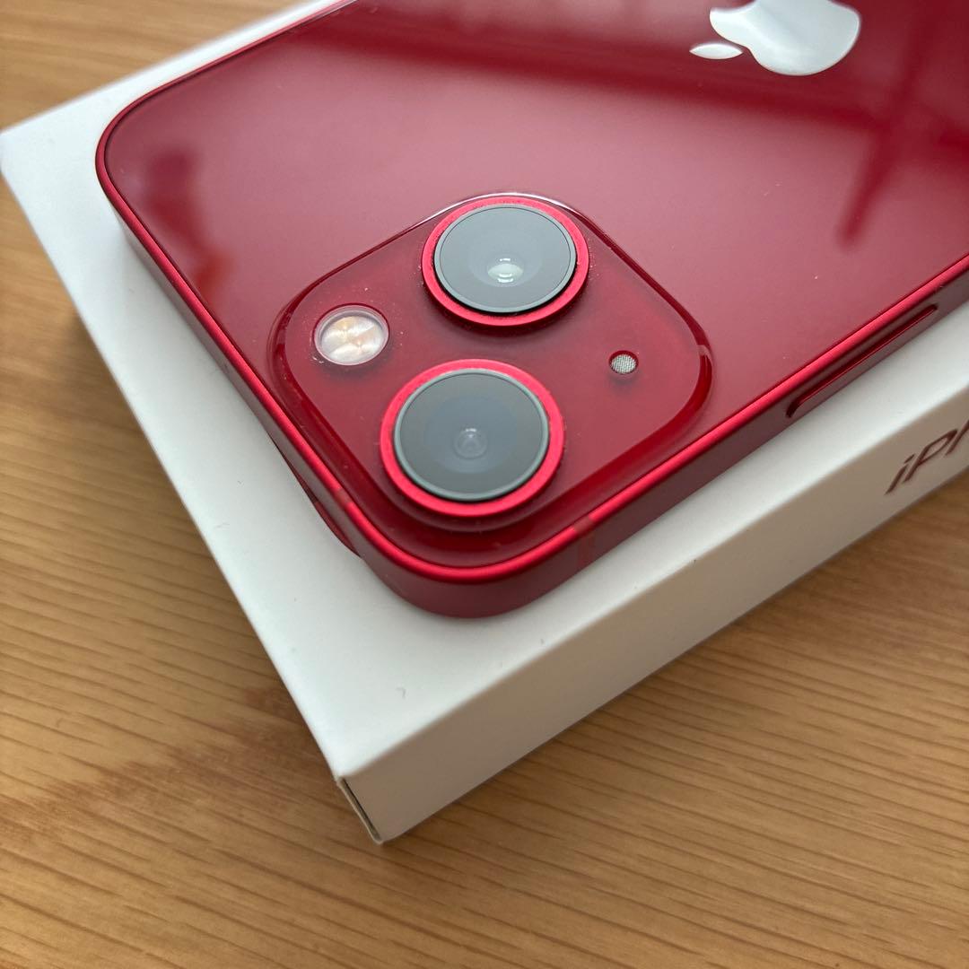 【美品】Apple iPhone 13mini 赤 充電ケーブル付き
