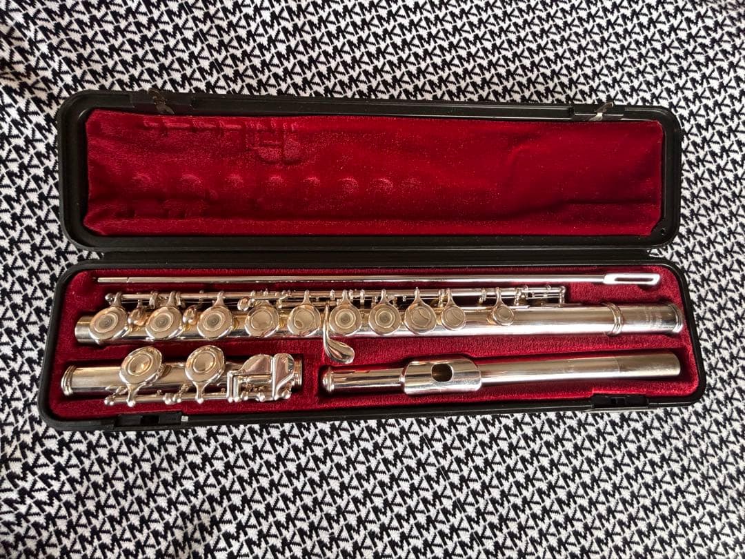 も*も様 【希少】ヤマハ　フルート　YFL-281S リングキィ　インライン　白