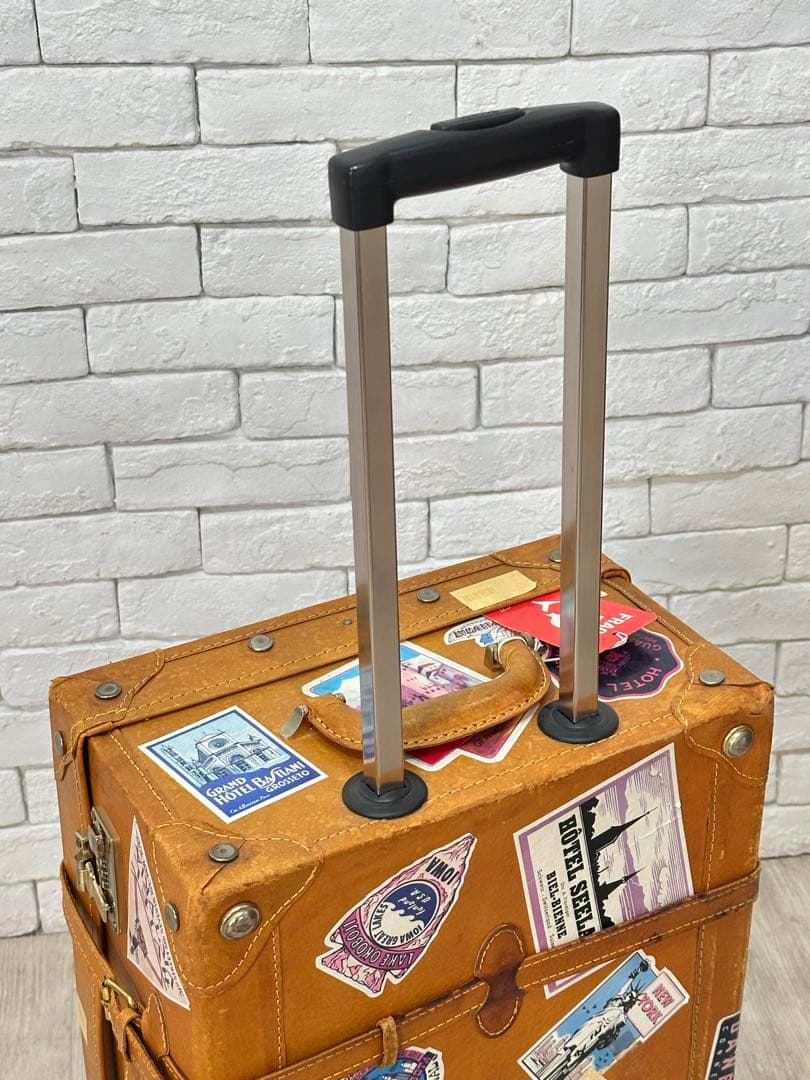 【東京都23区配送無料】スーツケース　旅行　トラベル　キャリーケース　ビンテージ