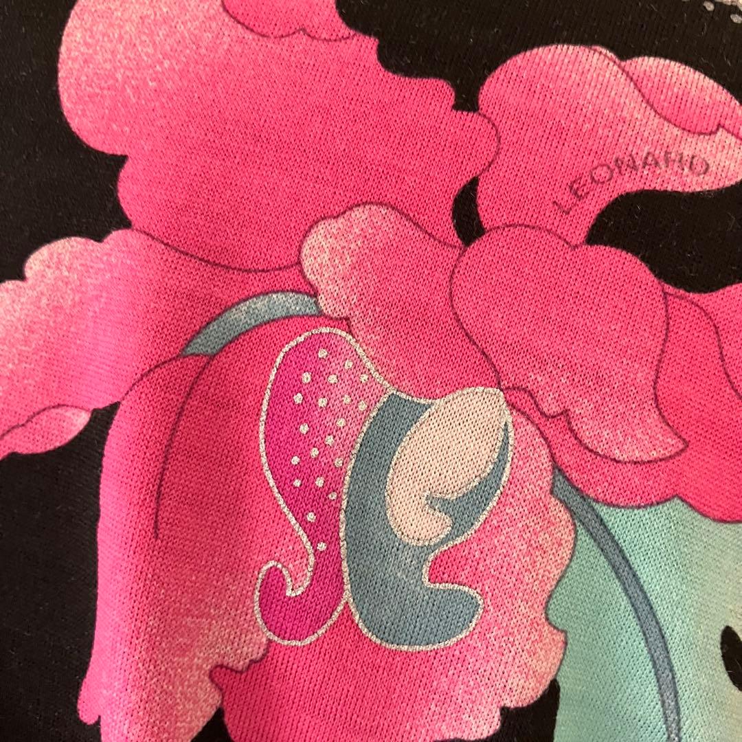 美品　レオナール　ワンピース　花柄　大きいサイズ42