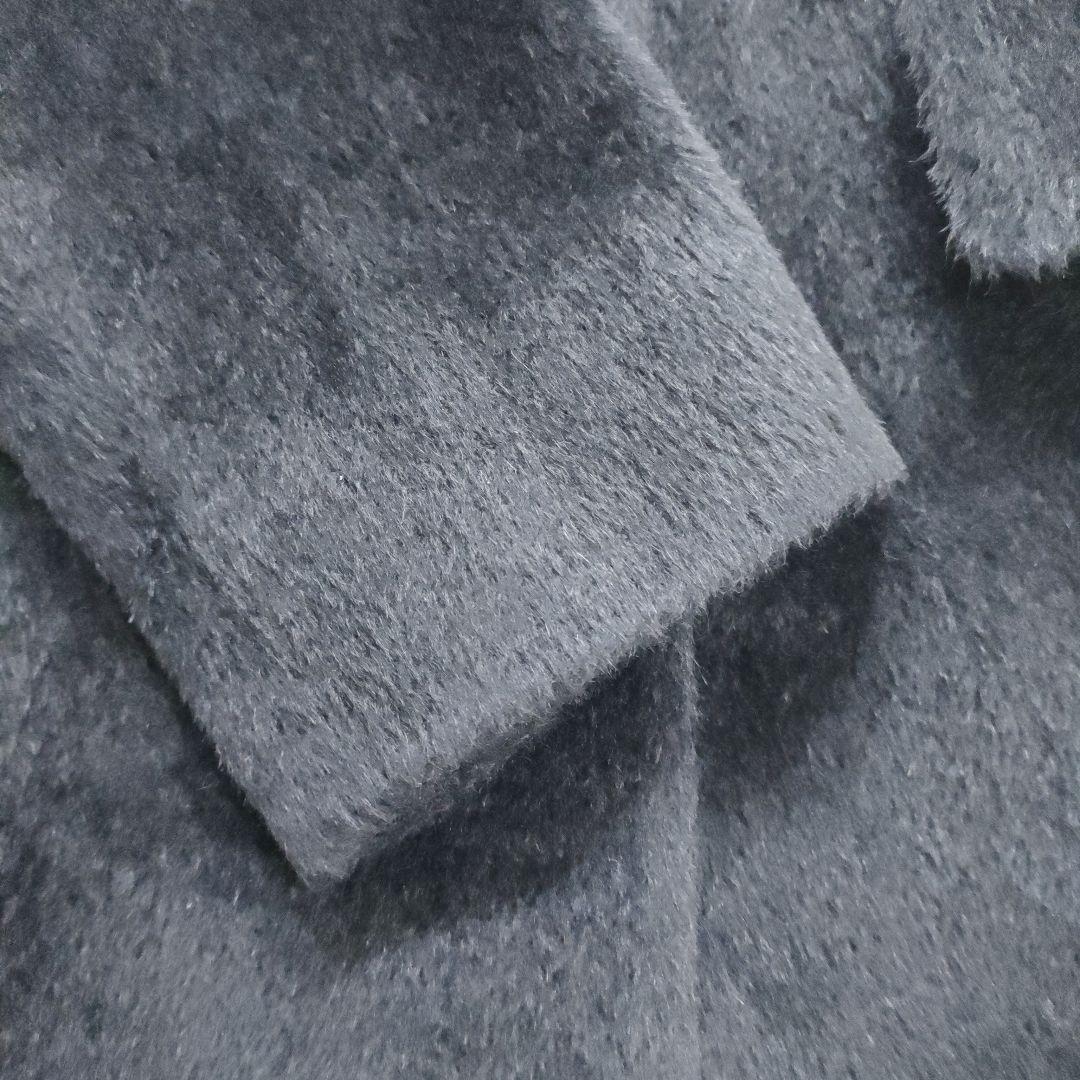 未使用品✨AquaScutum　アルパカウールシャギーコート　黒　サイズ6