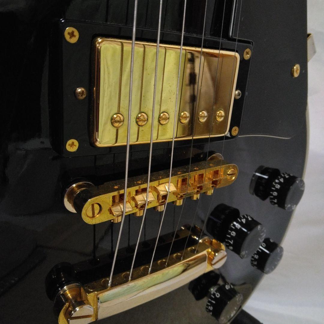 レスポール カスタムモデル 黒 メイソン/ソフトケース ベルト シールド付き