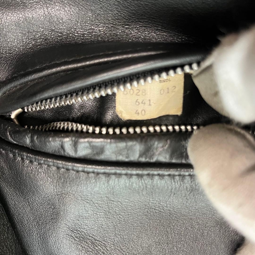 美品XLサイズ相当 ショット　641 シングルライダースジャケット　ライナー付き