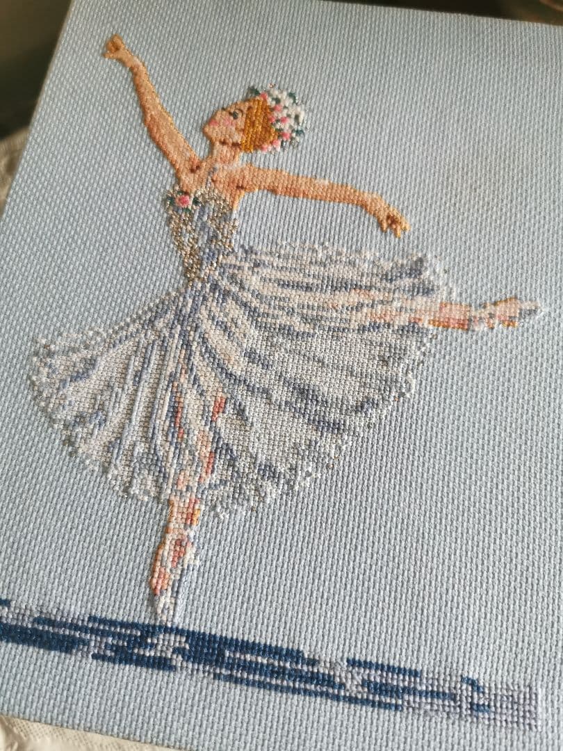 アンティーク イギリス ニードルワーク刺繍ボード プリマドンナ バレリーナ