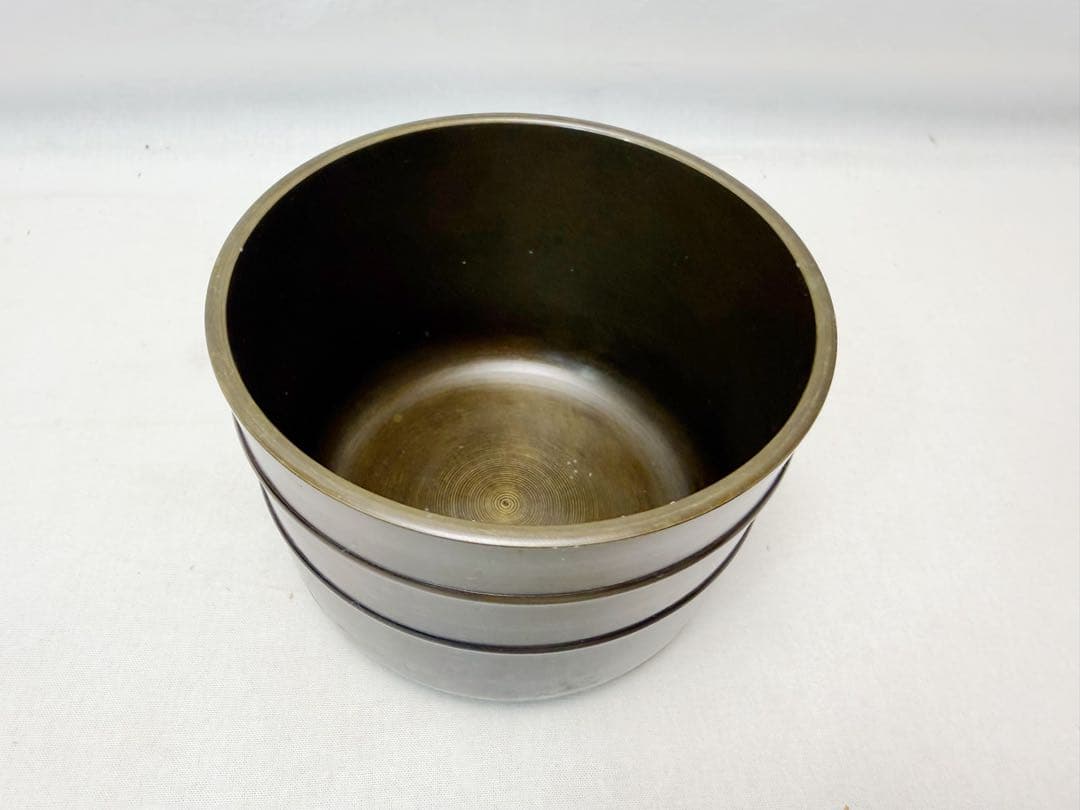 茶道具 鋳師 金森淨栄作 唐銅 皆具 環付水指 建水 杓立 蓋置 共箱