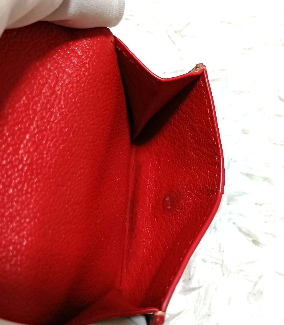 ミュウミュウ　三つ折り財布　マドラスラブ　ハート　ピンク　レザー　 正規品