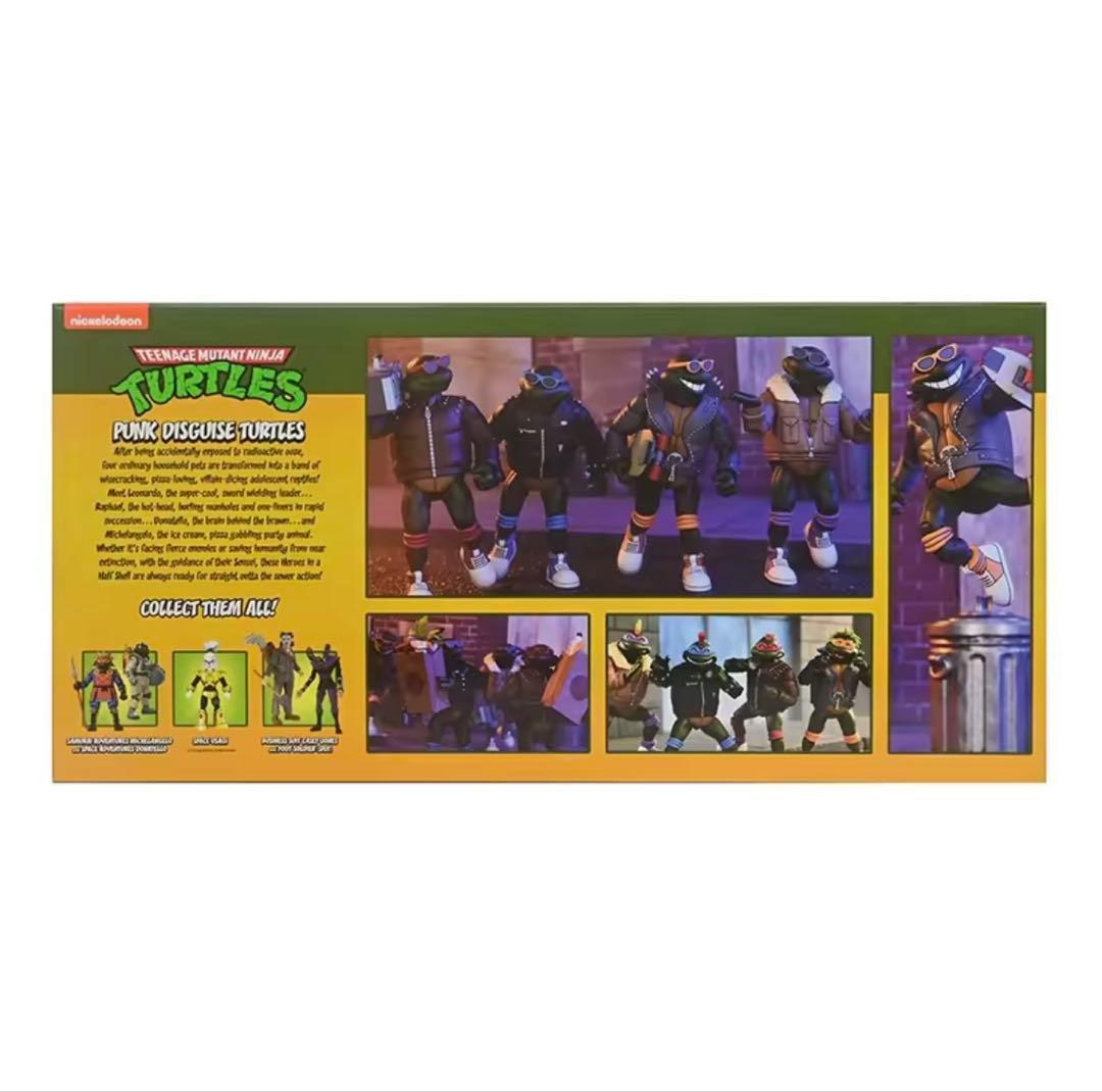 NECA TMNT ミュータントタートルズパンクディスガイズフィギュア4体セット