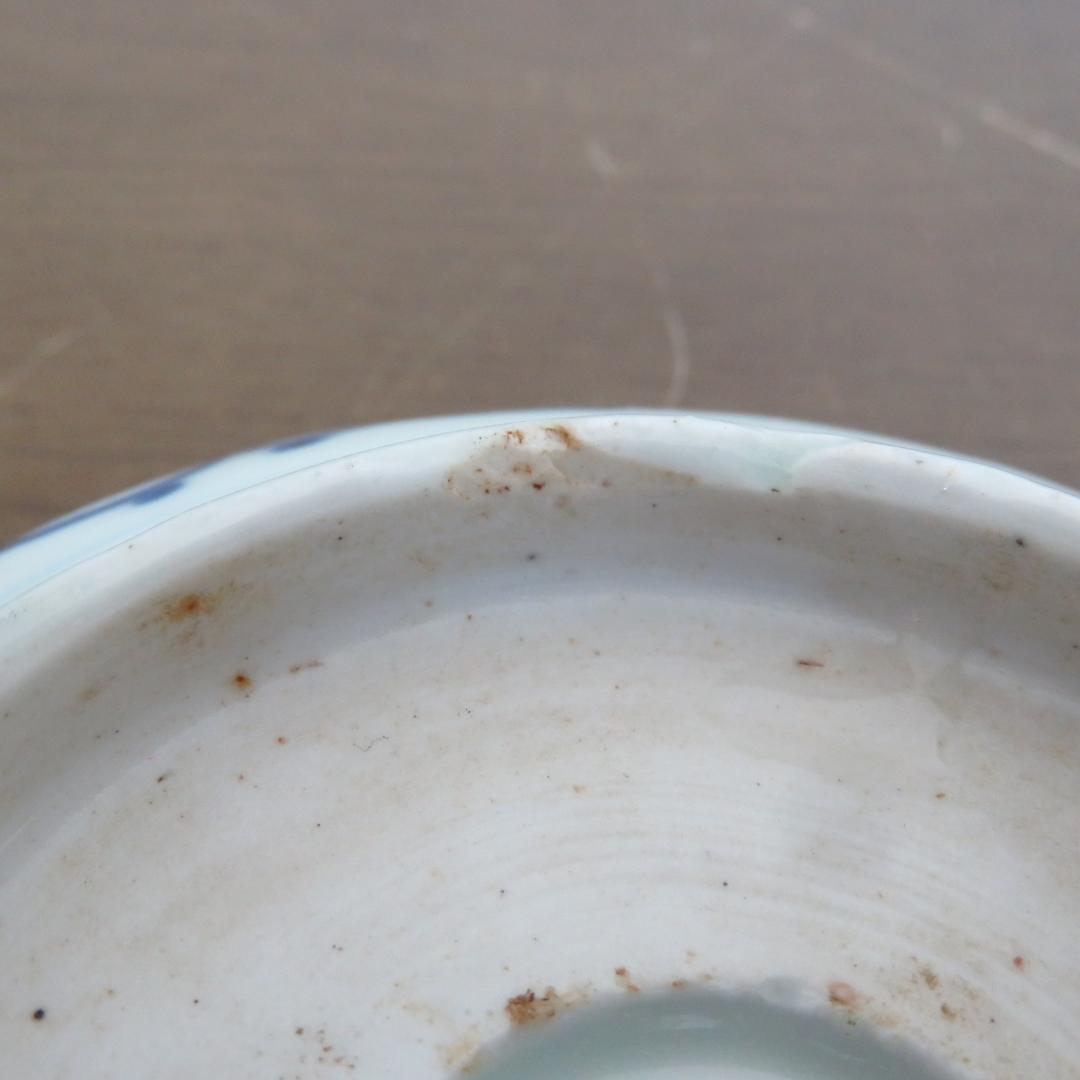 なます皿 小皿 5枚 車輪 書 古伊万里 染付 江戸 中国写し