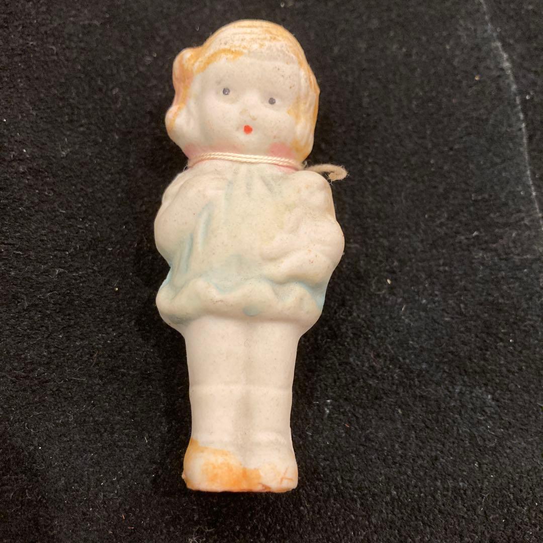 陶器製人形 約10cm ビスクドール　フランス製